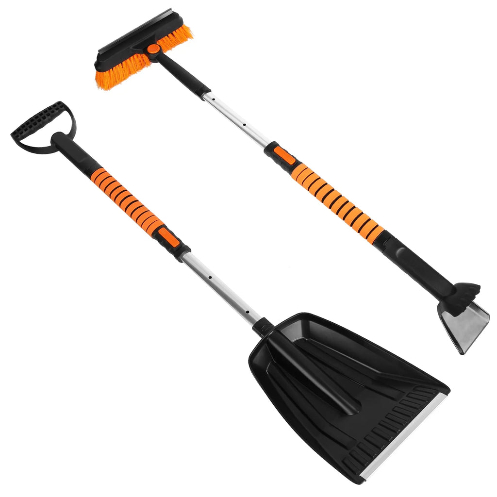 Telescopic Ice Scraper Snow Brush Shovel Kit Q9593