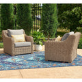 2-Pack Outdoor Club Lounge Chairs with Cushions F16957