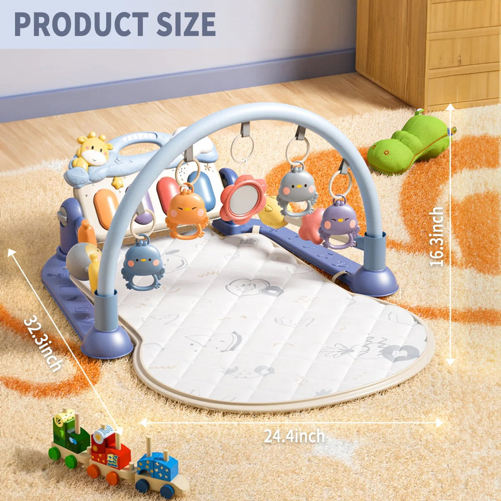Purple Baby Gym Mat with Side Rails and Toys P90200