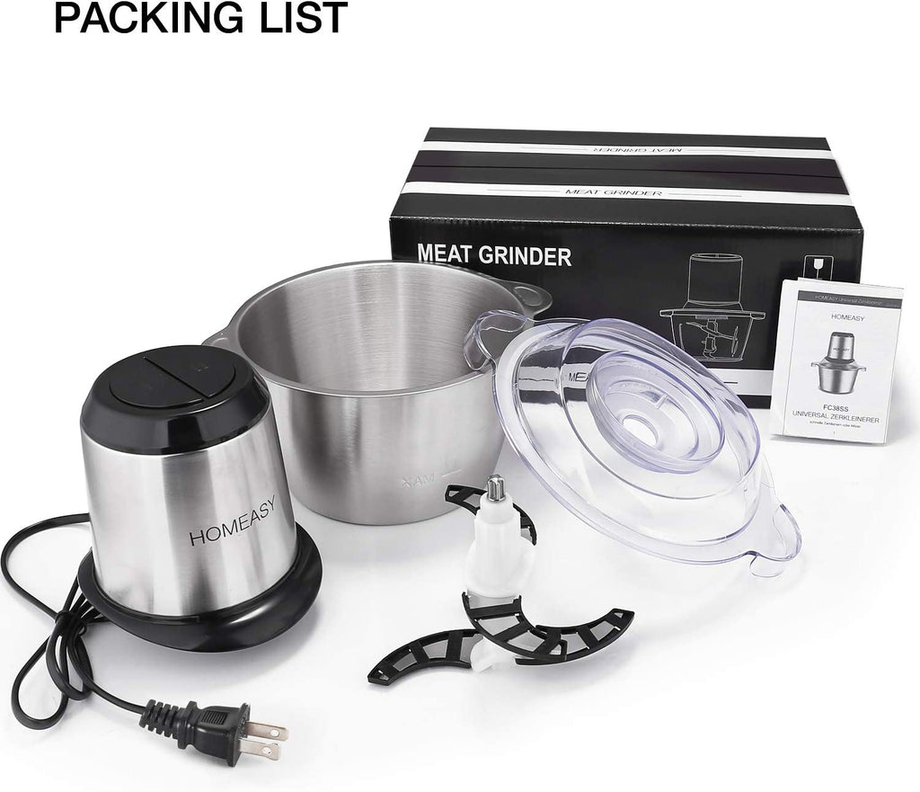 Stainless Steel Food Processor 2L 350W 8 Cups J9369
