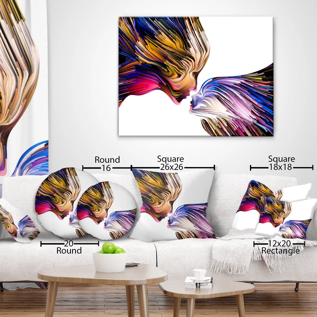 Contemporary Animal Throw Pillow 18x18 E415