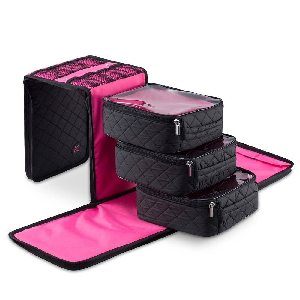 Black Soft-Sided Nail Polish Organizer Case Y273