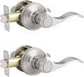 3 Pack Brushed Nickel Passage Door Leverset E90653