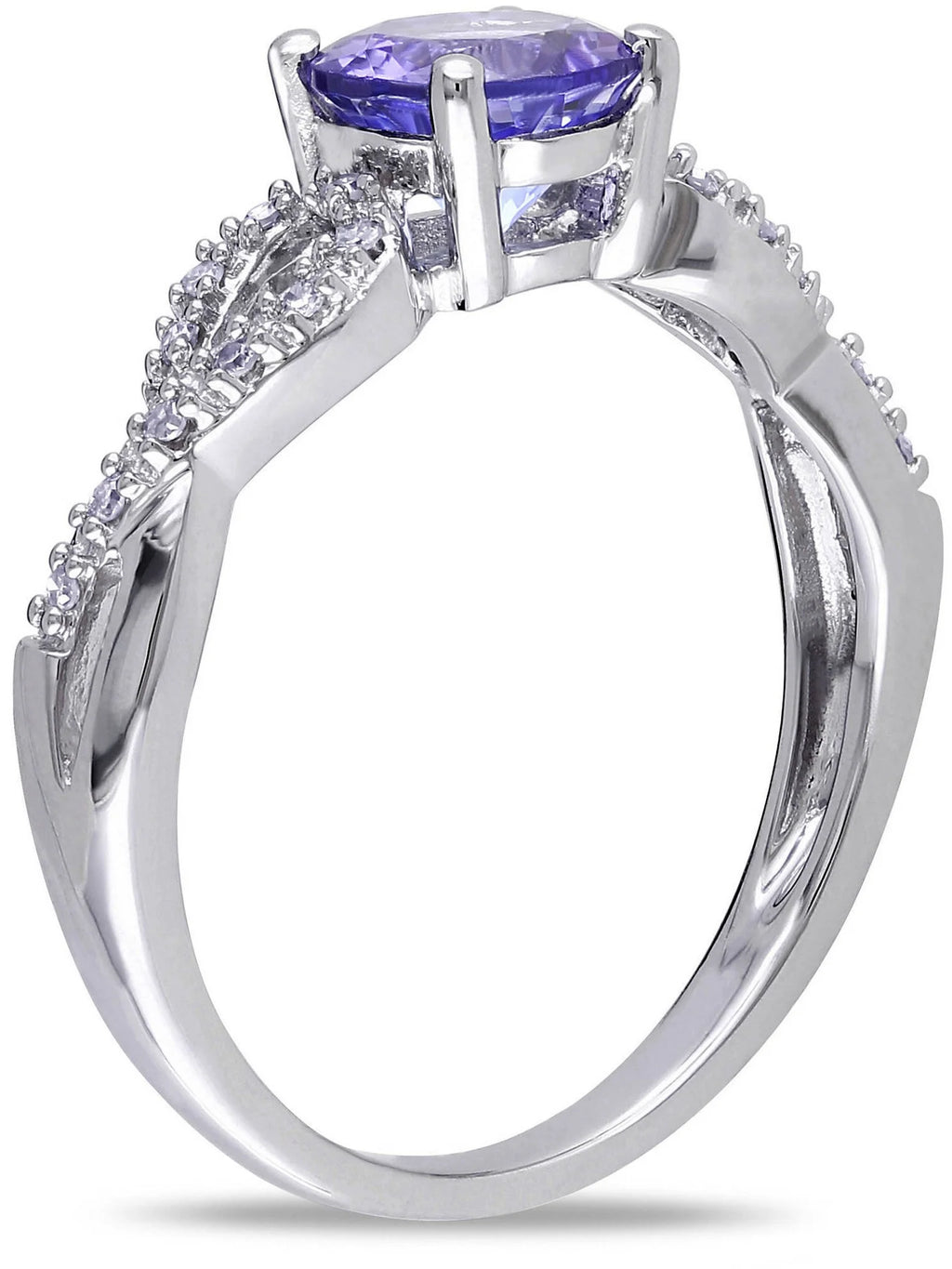 10kt White Gold Tanzanite Diamond Engagement Ring C16186