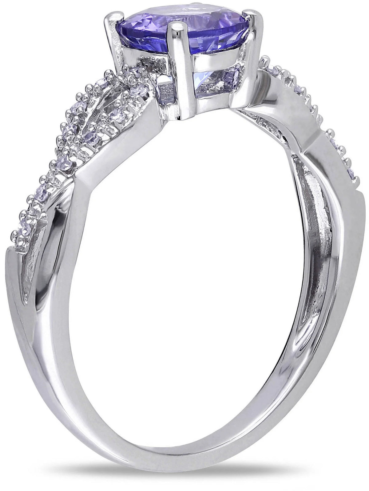 10kt White Gold Tanzanite Diamond Engagement Ring C16186