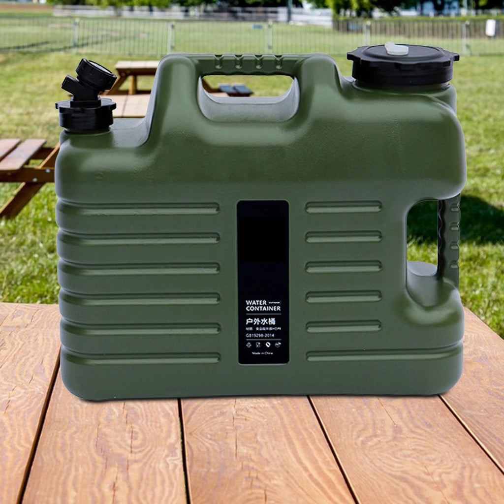 Green 12L Camping Water Storage Jug with Faucet J20509