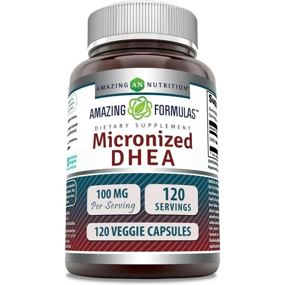 Micronized DHEA 100 Mg Veggie Capsules Supplement L396