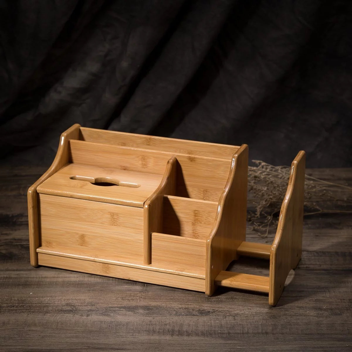 Bamboo Desk Organizer with Extendable Storage J17964