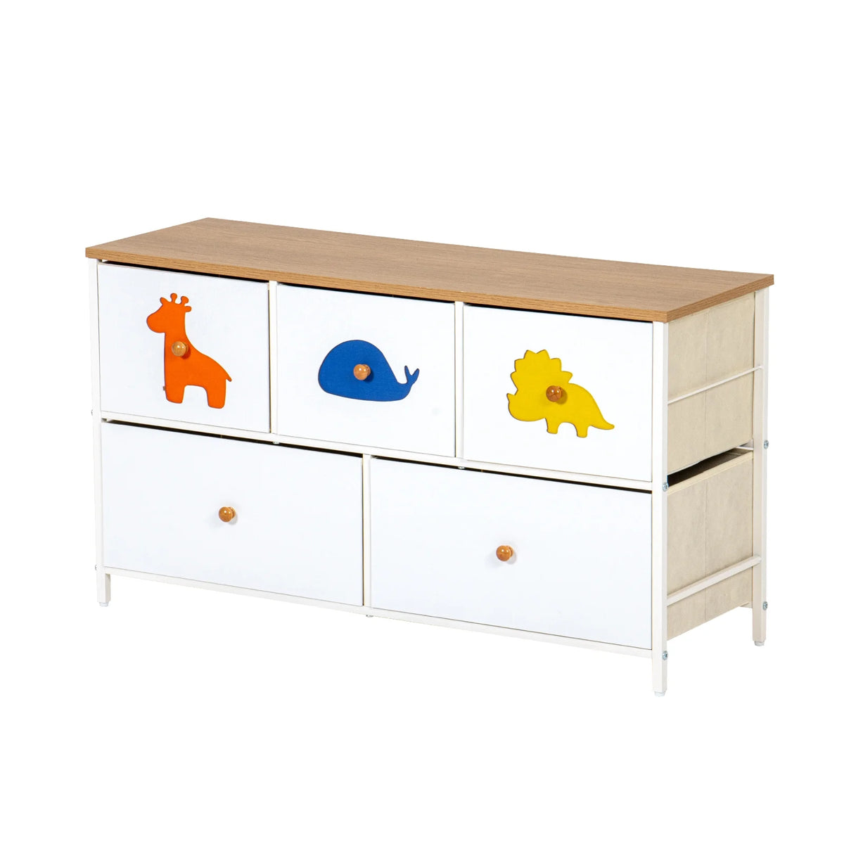 White 5 Drawer Dresser H389380