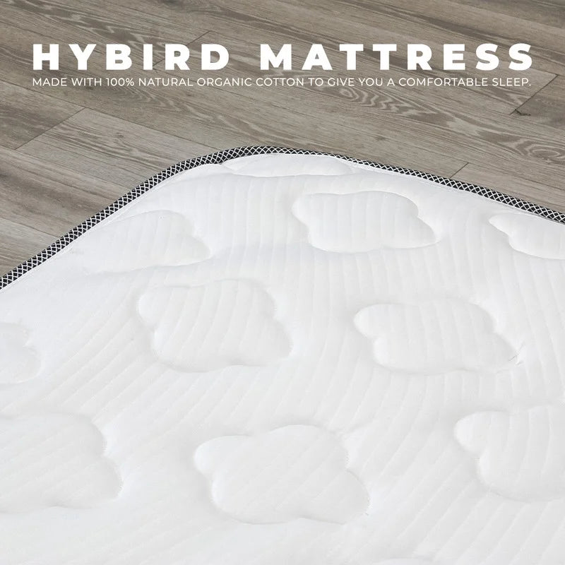 Twin Size 12 Inch Memory Foam & Spring Hybrid Mattress with Breathable Cover B844