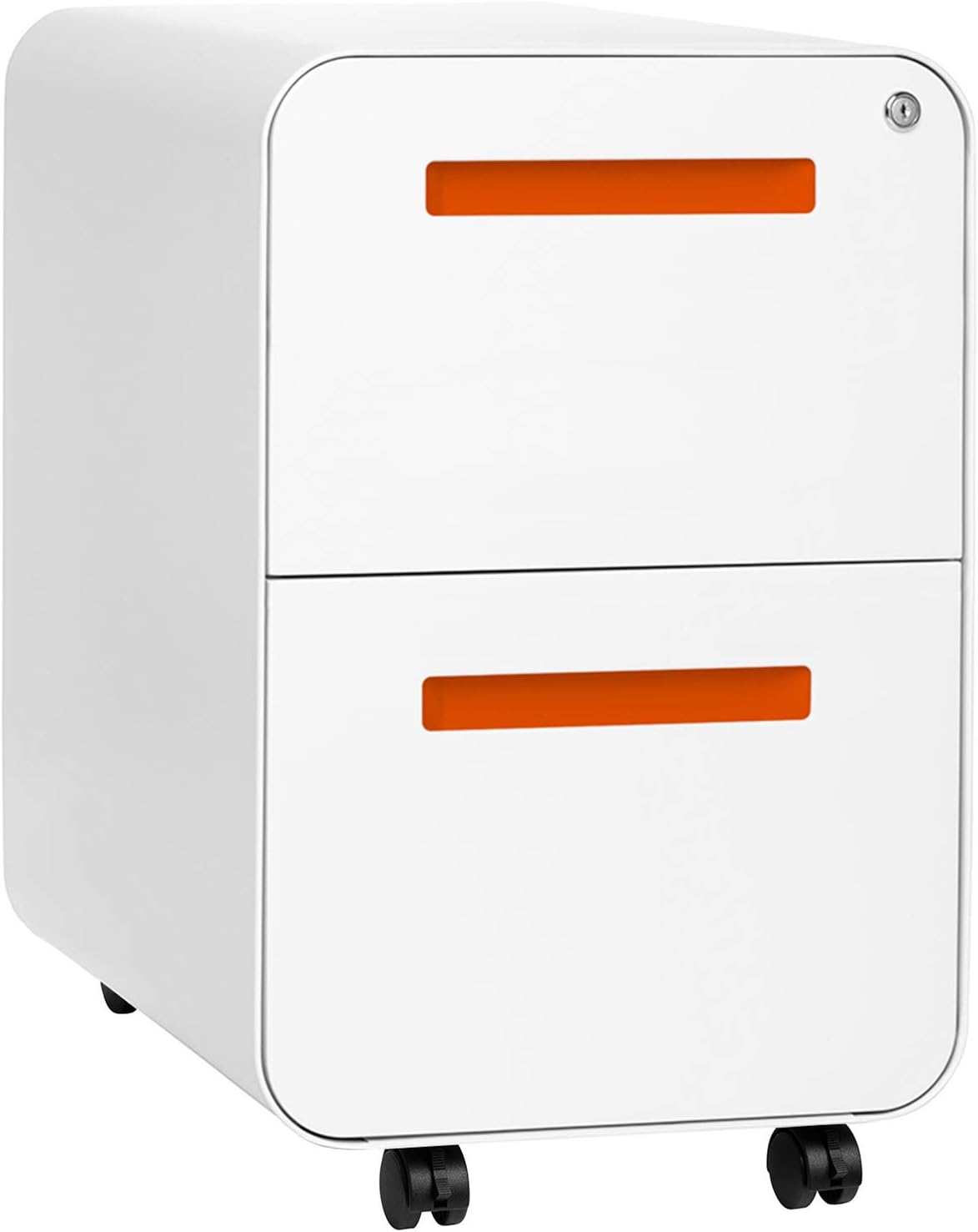 White 2-Drawer Mobile File Cabinet R265674