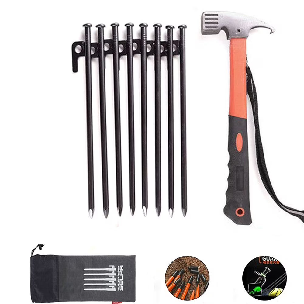 Steel Tent Stake Kit with Hammer H6360