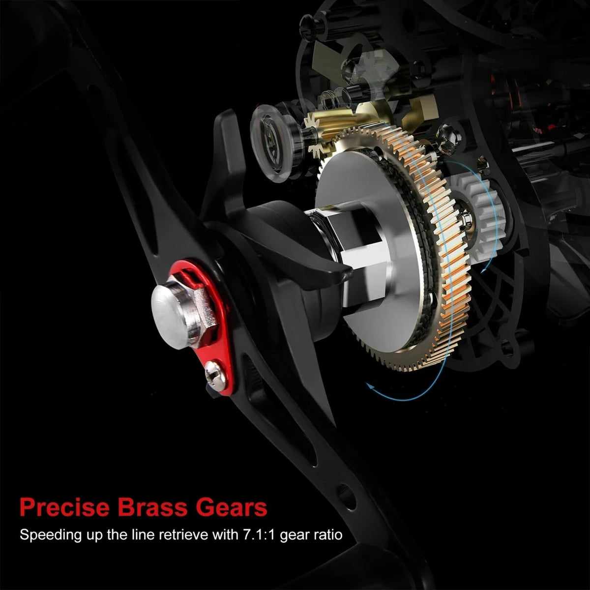 Baitcasting Fishing Reel 17.5lbs Max Drag 7.1:1 Gear Ratio S26304