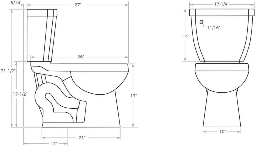 Round Chair Height Toilet D48804