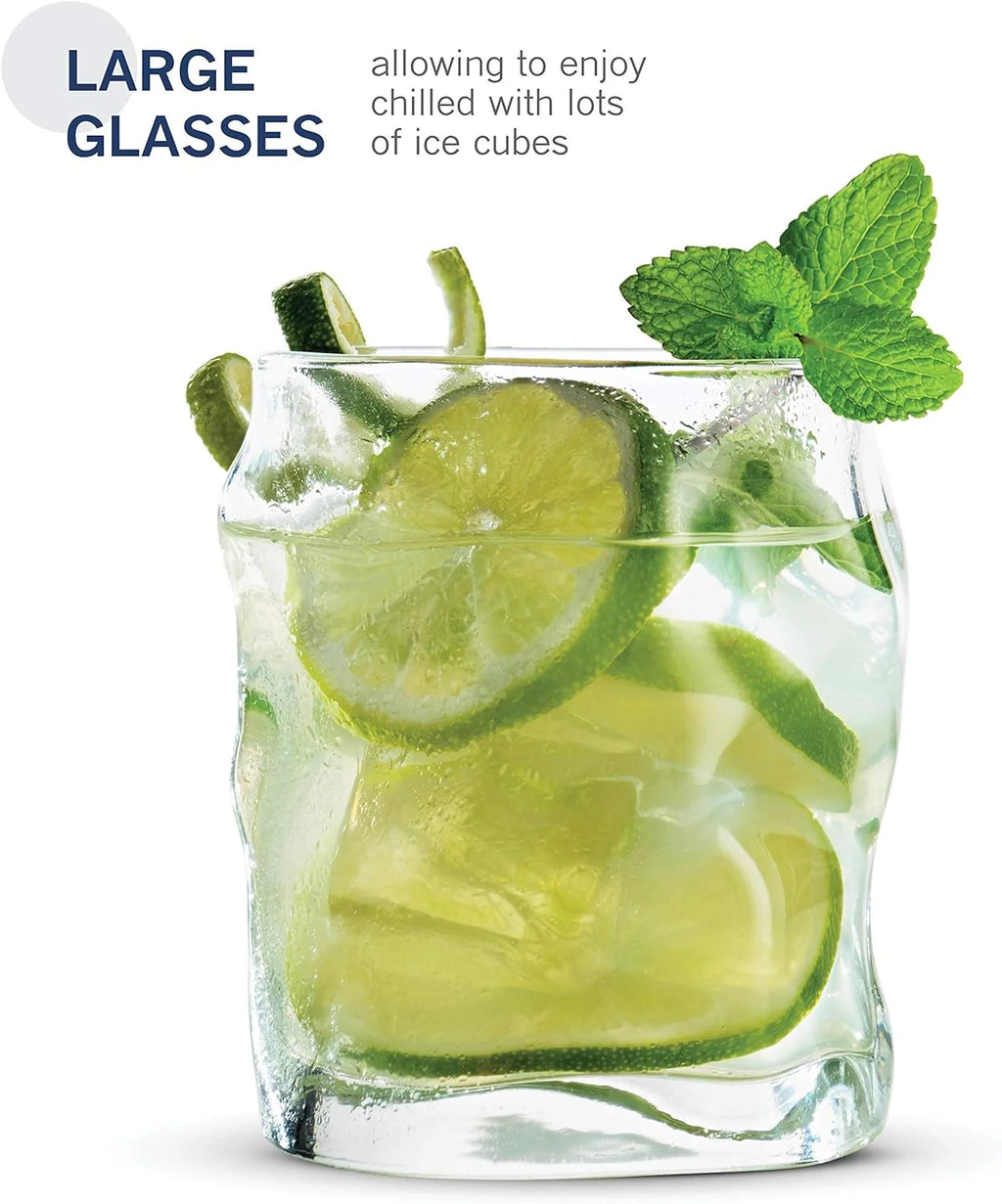 Set Of 4 14¼-Ounce Whiskey Glass Cocktail Glasses Z89801