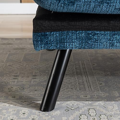 Black Velvet Convertible Sofa Bed T20635
