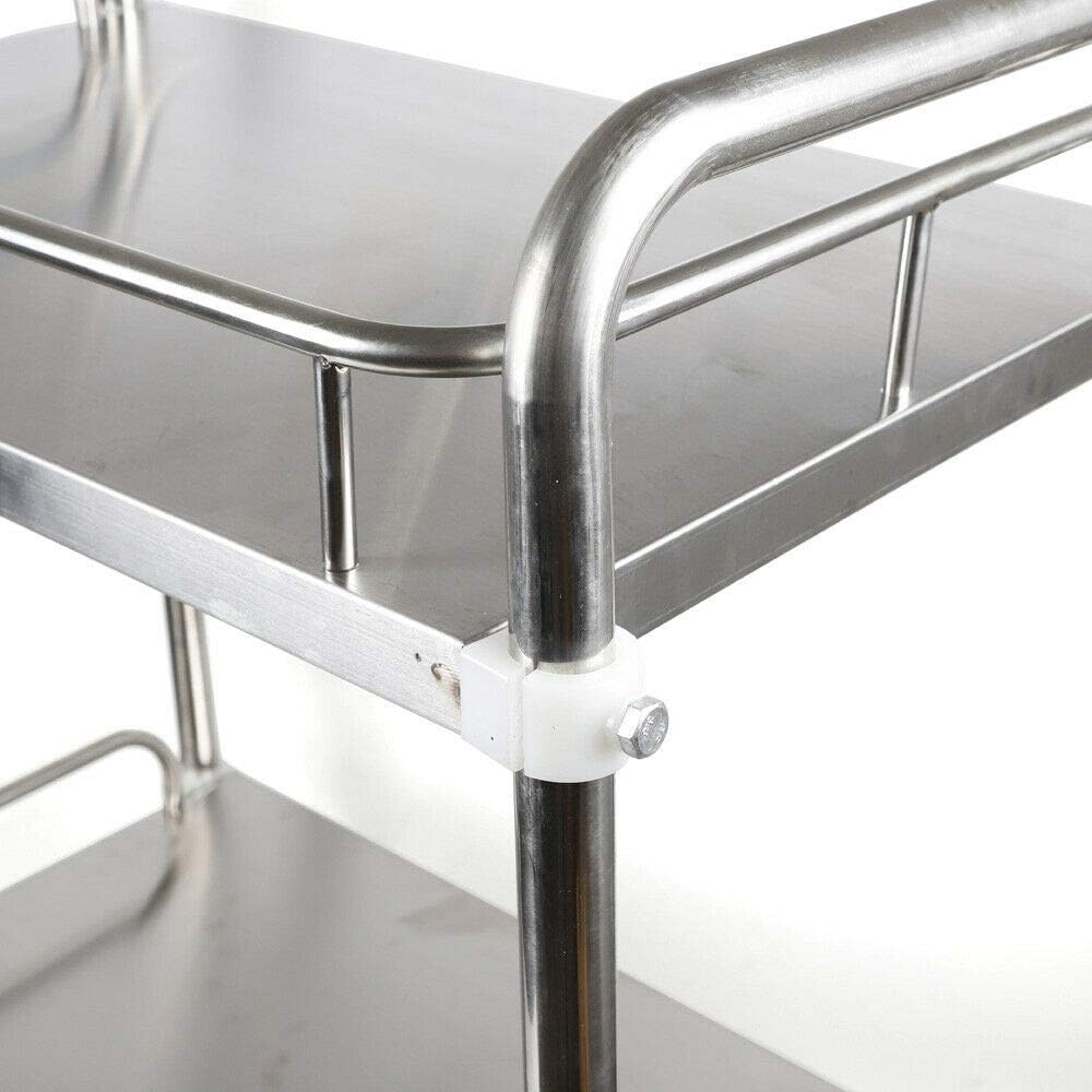 Stainless Steel Utility Service Cart with Silent Omnidirectional Wheel F3050