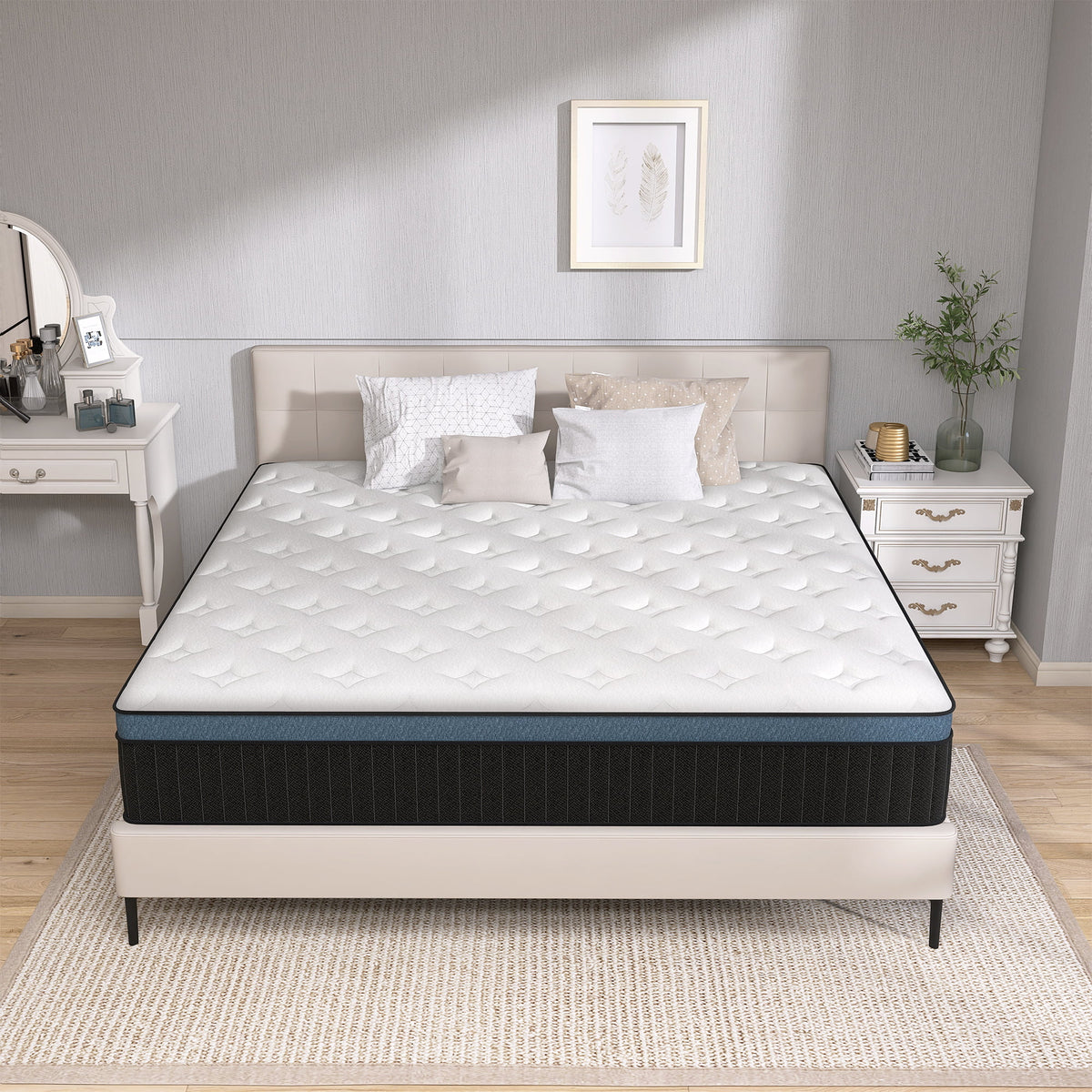 Queen Hybrid Mattress with Gel Memory Foam I193