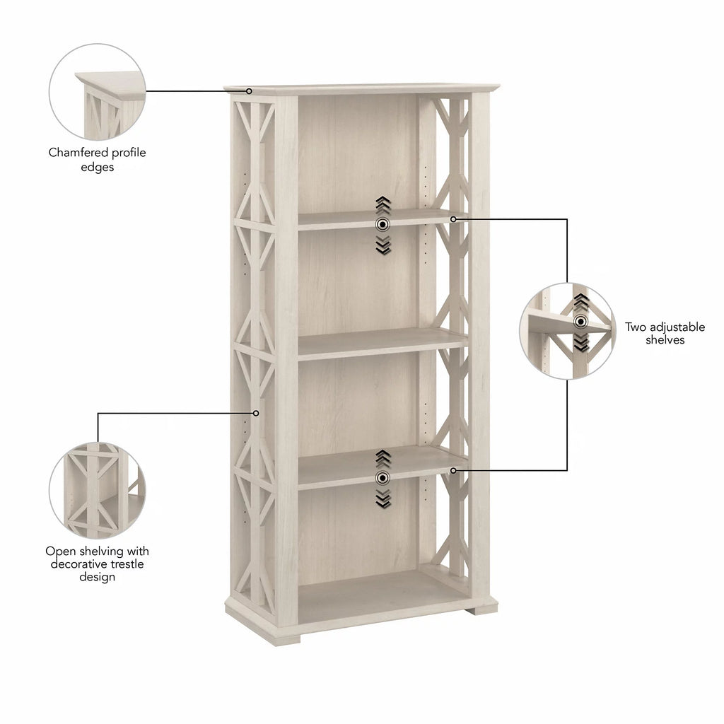 4 Shelf Farmhouse Bookcase B4924