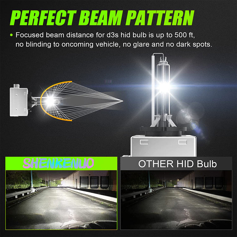 6000K White HID Xenon Headlight Bulbs 2pcs H2518