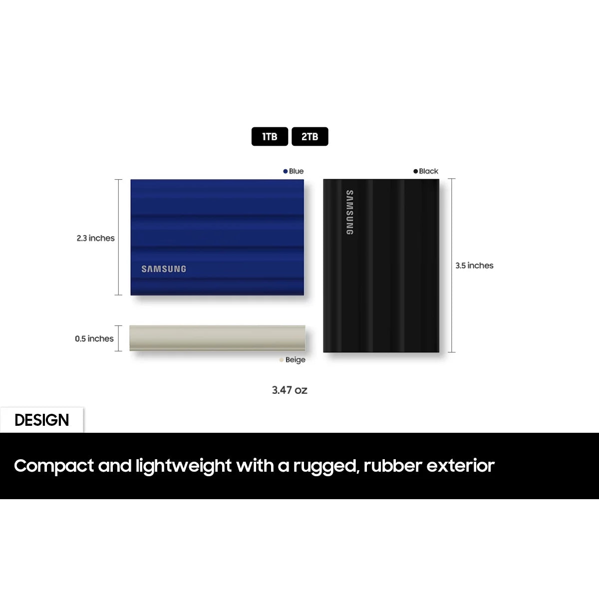 2TB Portable Solid State Drive Black (2-Pack) K201266