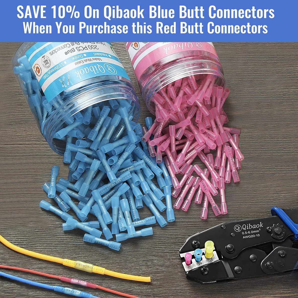 200 PCS Waterproof Insulated Butt Connectors M647