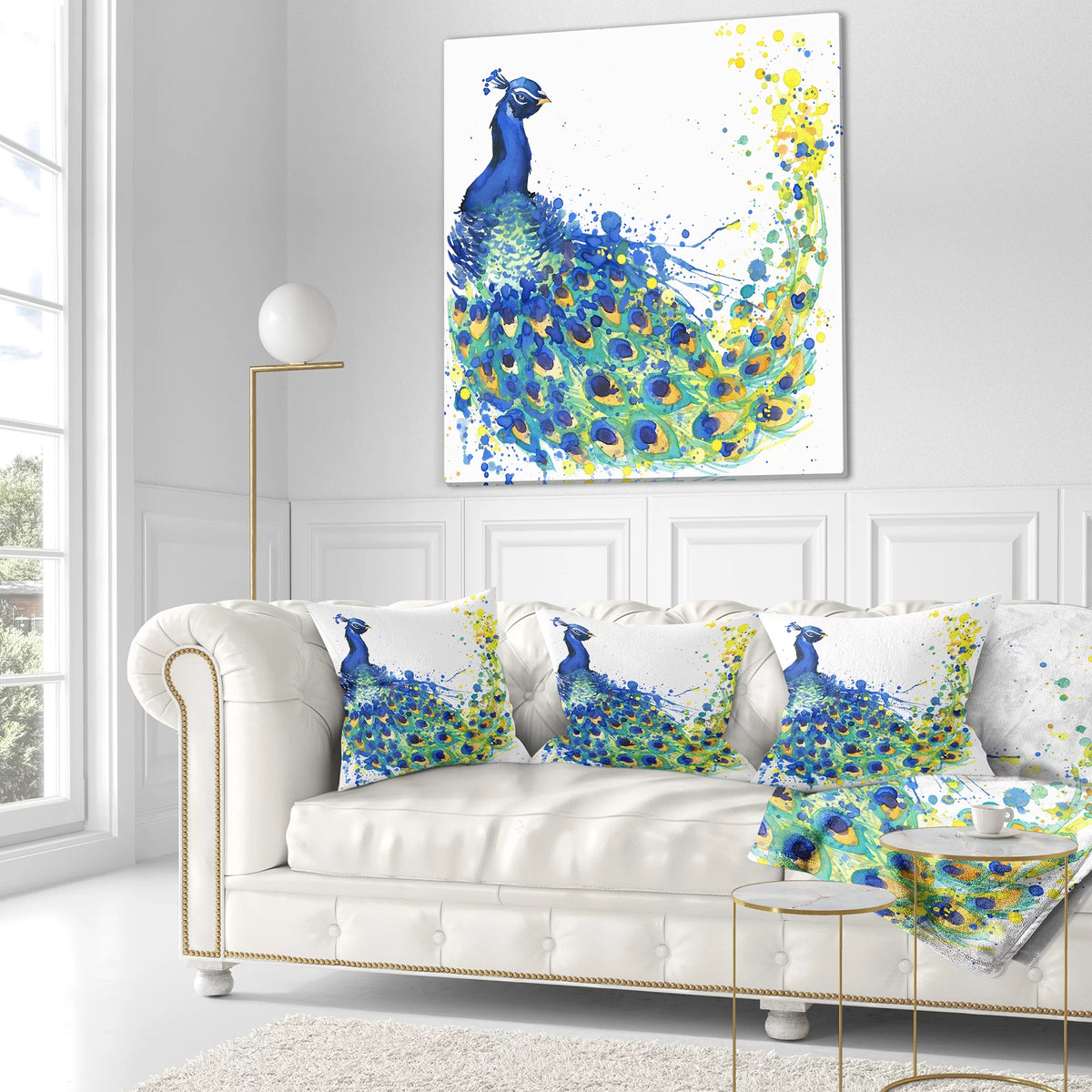 Contemporary Animal Throw Pillow 18x18 E415