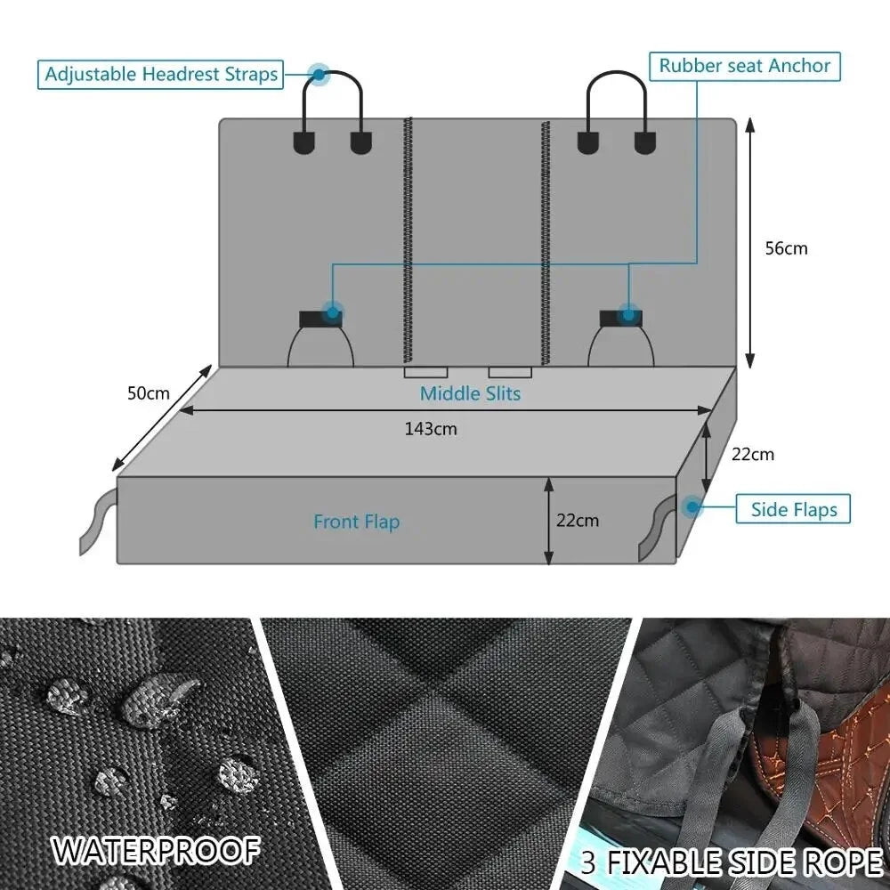 Waterproof Nonslip 600D Dog Car Seat Cover Z92992