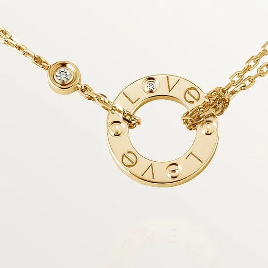 Love Necklace With 2 Diamonds M8833