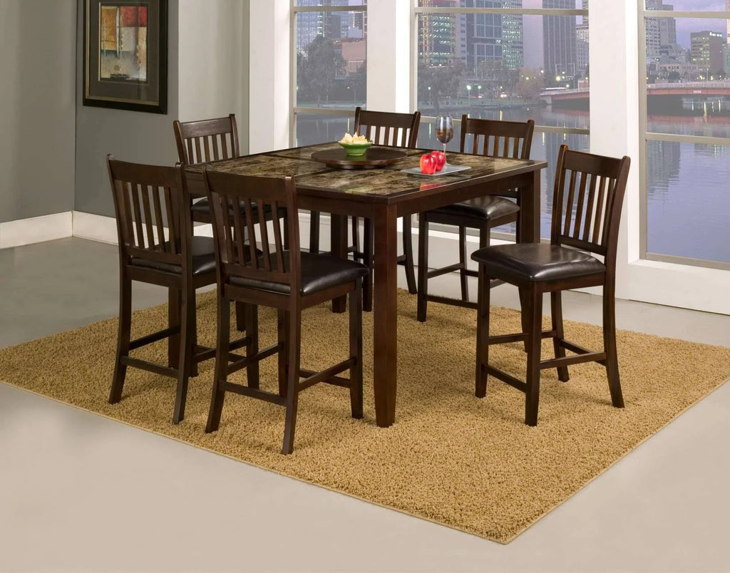 Espresso Faux Marble Pub Table E1923