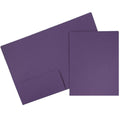 Matte Two Pocket Folders Dark Purple 50/Pack 9 x 12 V3462