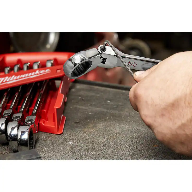 11-Piece Flex-Head Ratcheting Combination Wrench Set SAE Z836