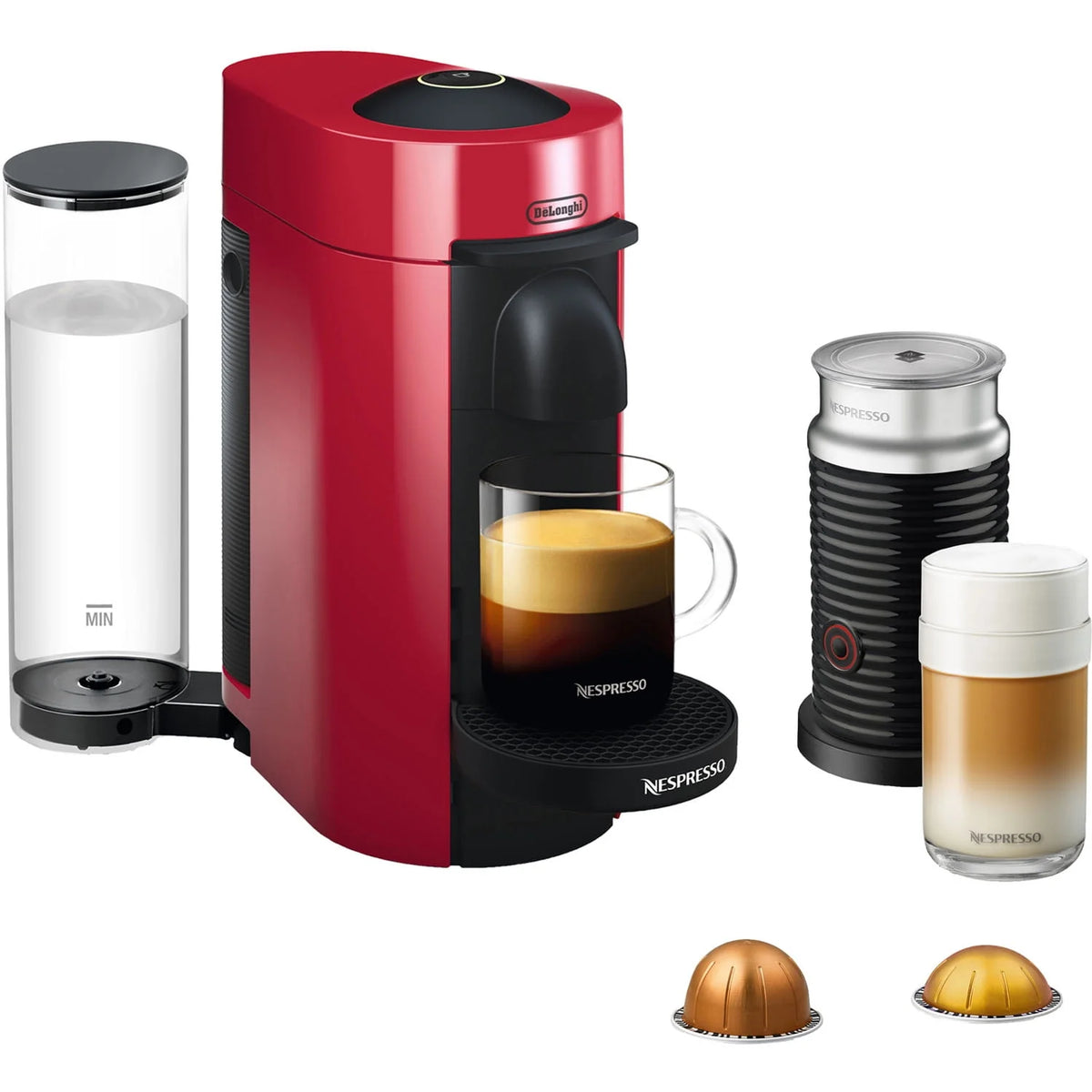 Red Coffee and Espresso Machine A6058