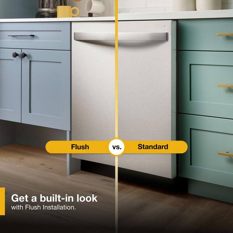 White Built-In Dishwasher with 3rd Rack U1657