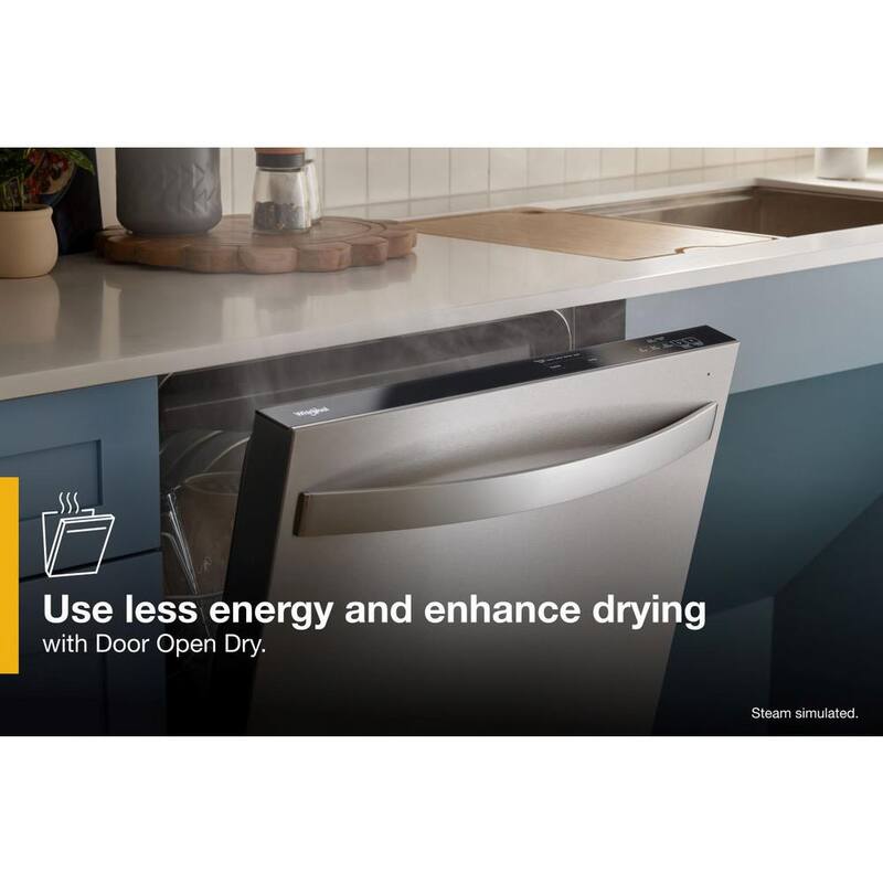White Built-In Dishwasher with 3rd Rack U1657