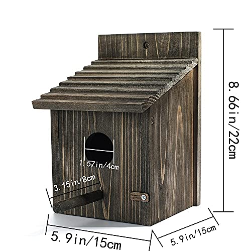 Weatherproof Wooden Bird House with Pole G26028