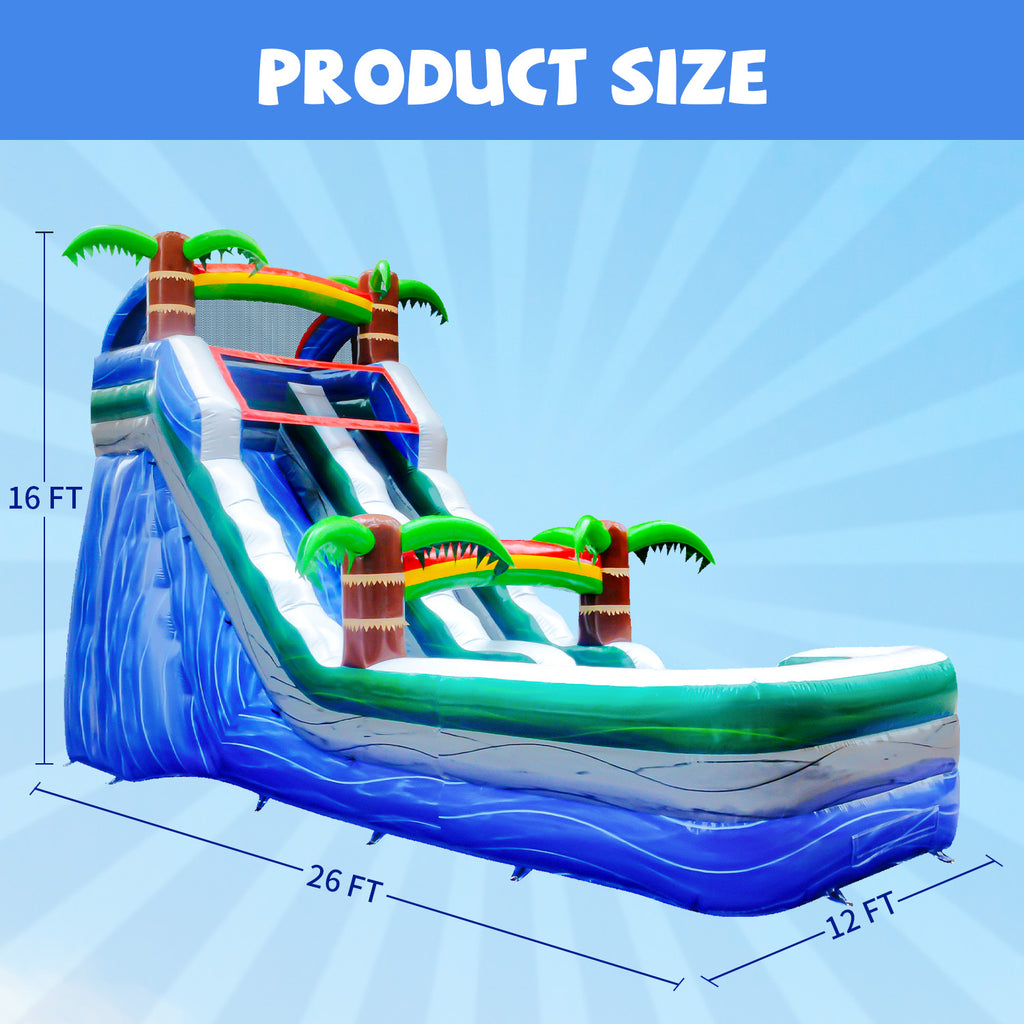 16 ft Inflatable Water Slide with Air Blower K4737