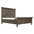 Queen Wood Bed in Weathered Gray and Brown U7310