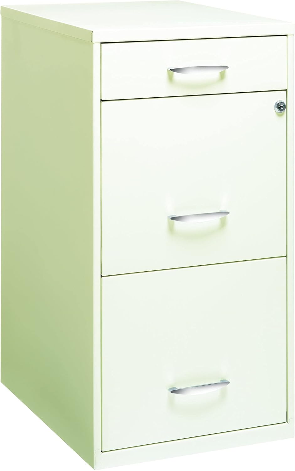 White 3 Drawer Steel File Cabinet W7702