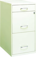 White 3 Drawer Steel File Cabinet W7702