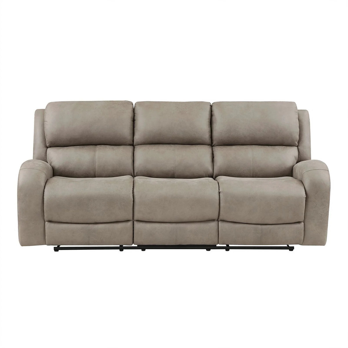 Brown Microfiber Double Reclining Sofa K404677