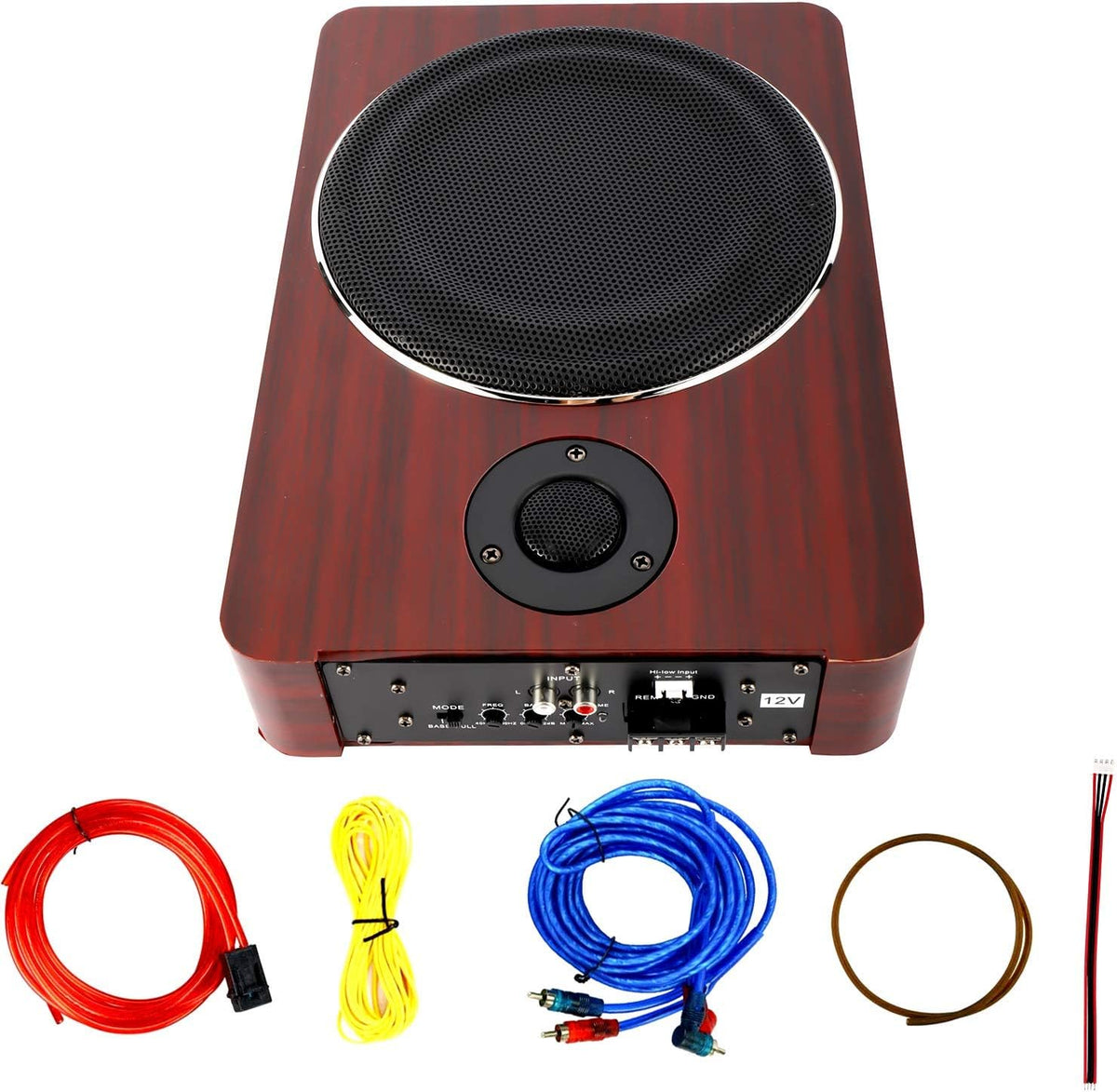 8'' 600W Under Seat Car Active Sub Woofer Speaker Stereo Bass Audio Powered Amp F753