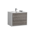 30 in. Wall Mount Ash Gray Bathroom Vanity W68536