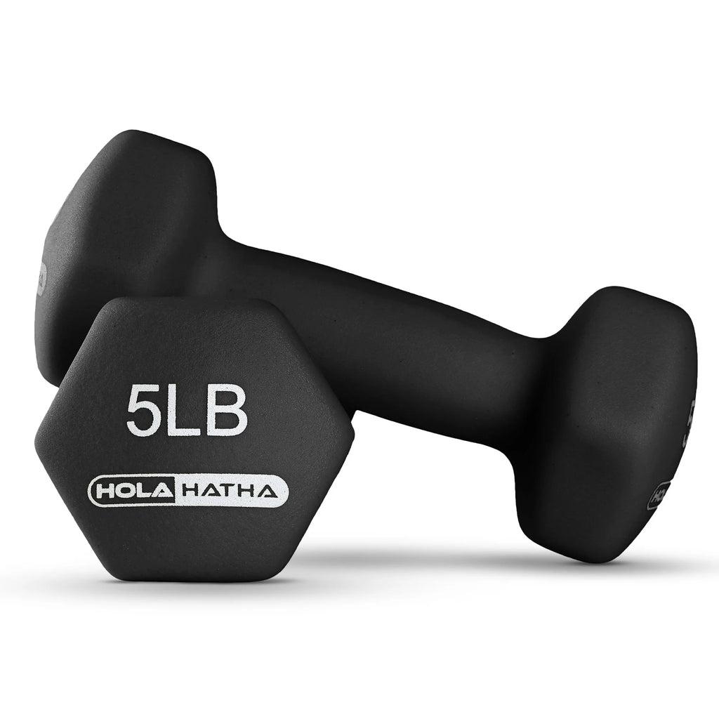 5, 10, and 15 lb Neoprene Dumbbell Set & Rack N3407