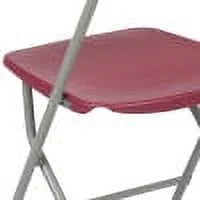Set of 10 Red Stackable Folding Plastic Chairs Z3577
