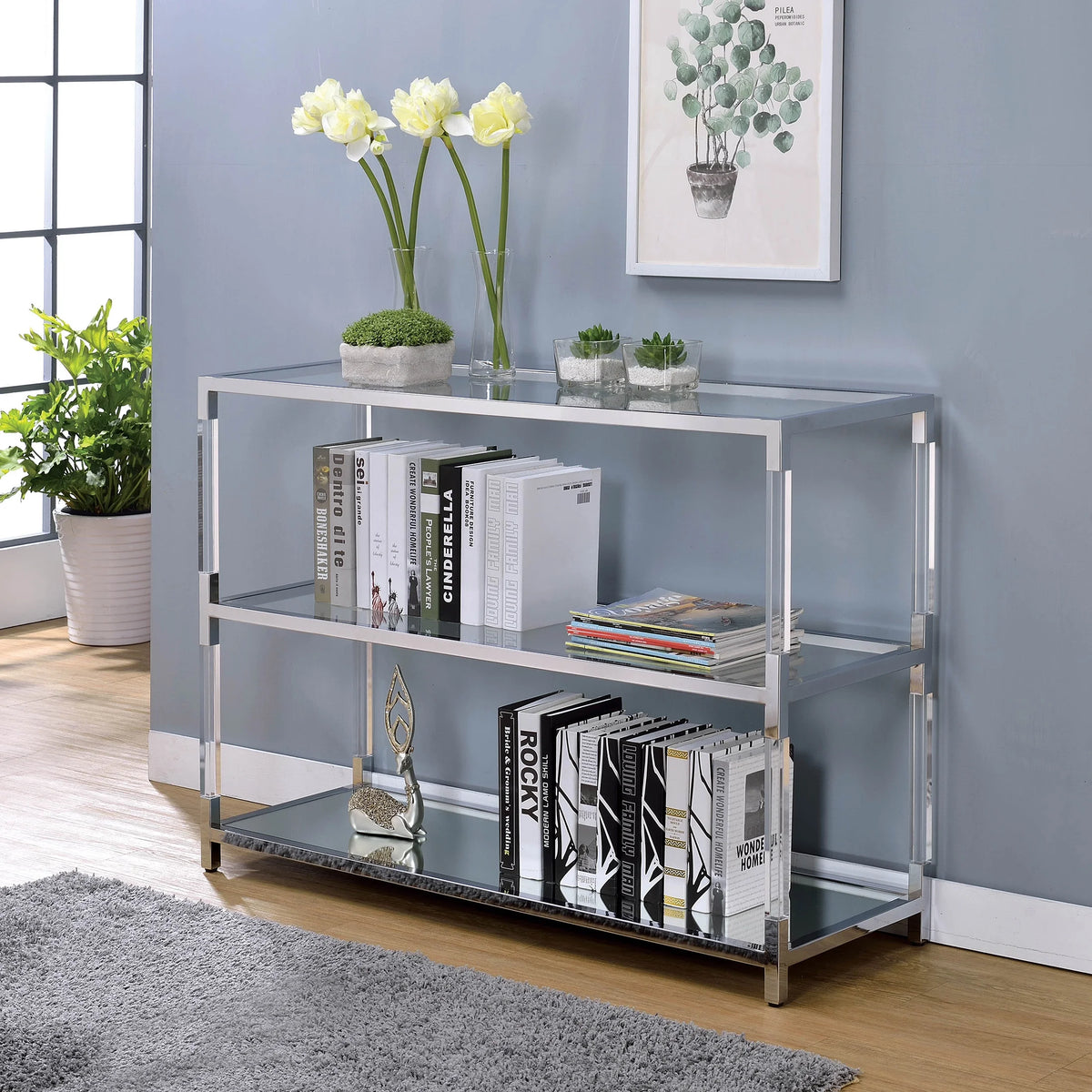 Glass Top Console Table Z2011