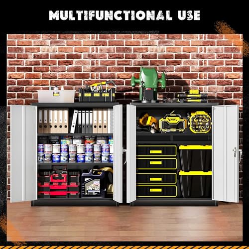 72” Black Metal Storage Cabinet with Lock Z744119