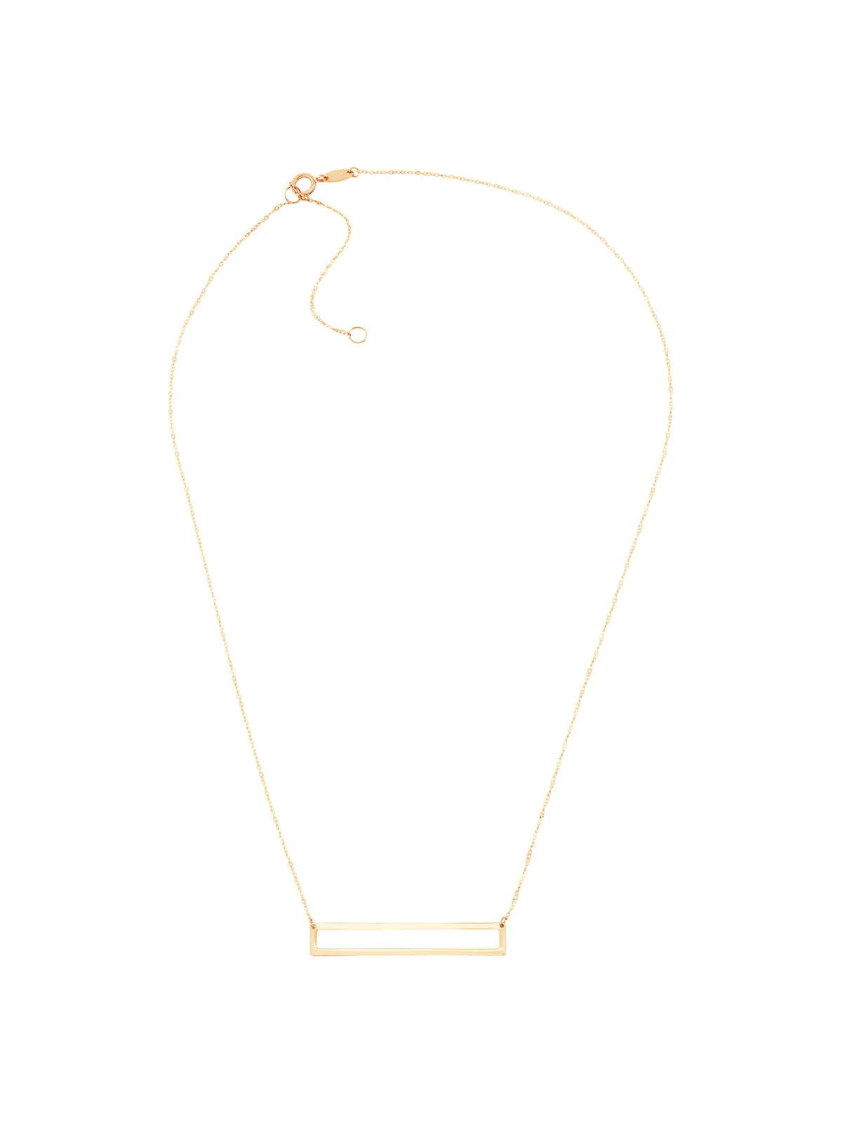 Rectangular Bars Pendant Necklace in 14kt Yellow Gold, 18" H383507