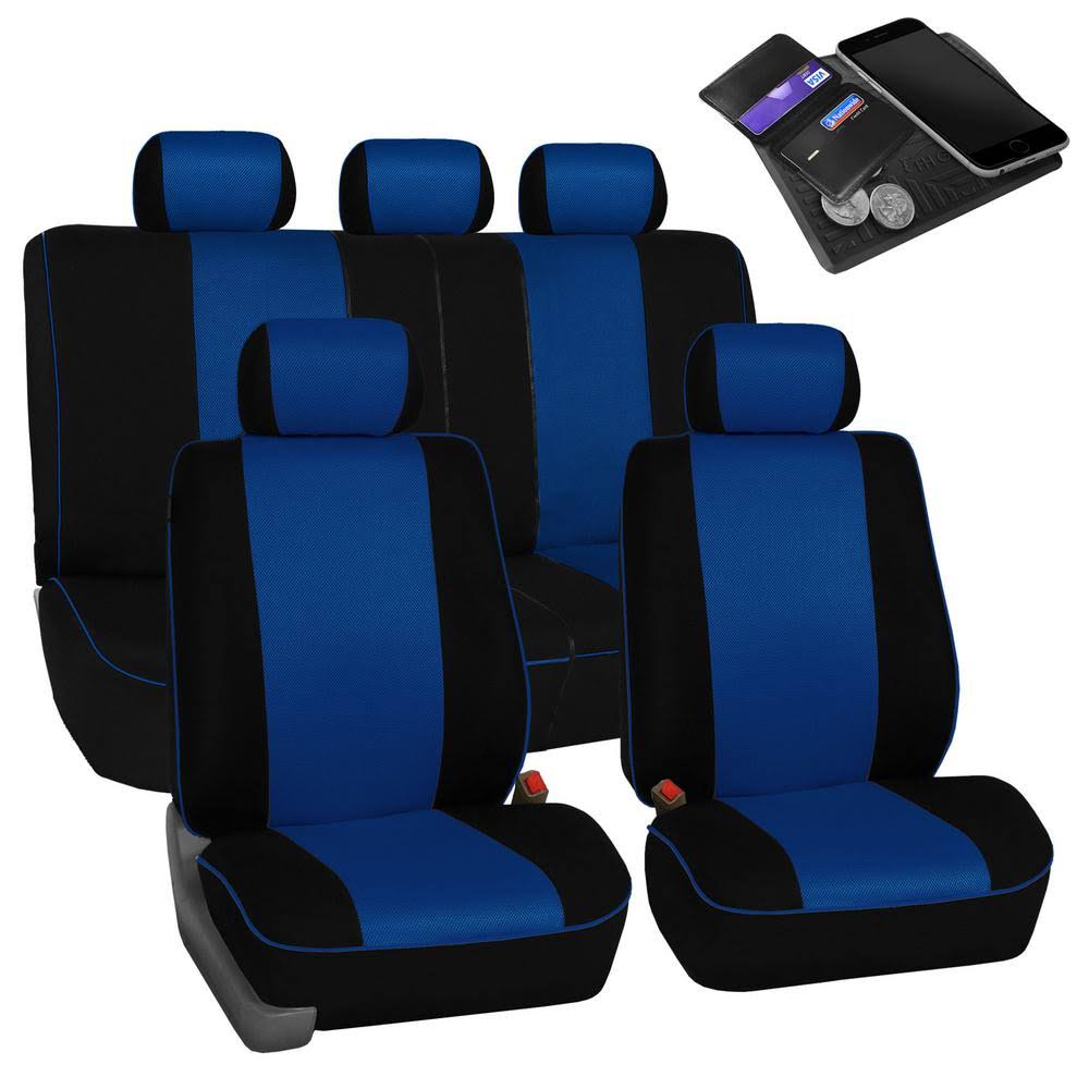 Blue Cloth Full Set Car Seat Covers L3460