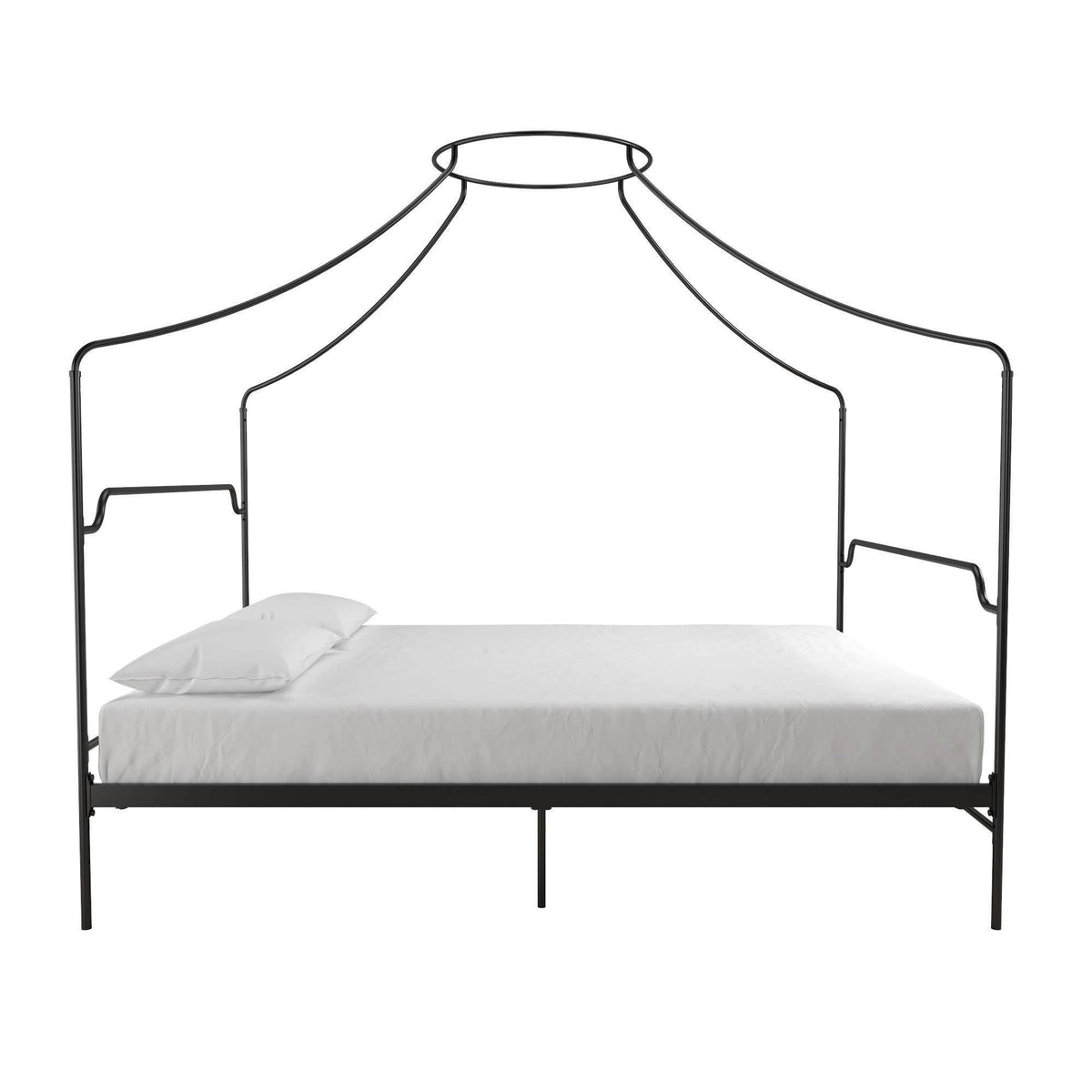 Black Metal Canopy Queen Size Bed P110